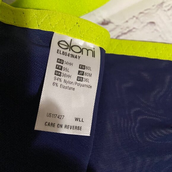 **Elomi** Energise Underwire Sports Bra with J Hook EL8041 38N NWT - Picture 4 of 5